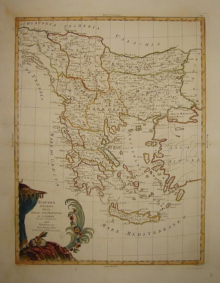 Zatta Antonio (1722-1804) Turchia d'Europa divisa nelle sue provincie e Governi 1782 Venezia